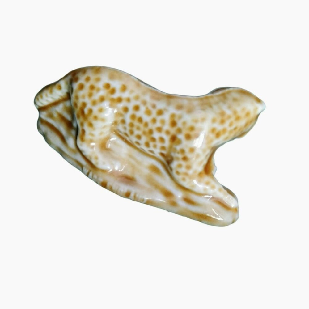 Wade Whimsies England Leopard Miniature Porcelain Figurine Vintage Cheetah Tan - Picture 2 of 7